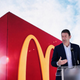 Former McDonald’s CEO Stephen Easterbrook unveiling the new McDonald’s headquarters in Chicago in 2018